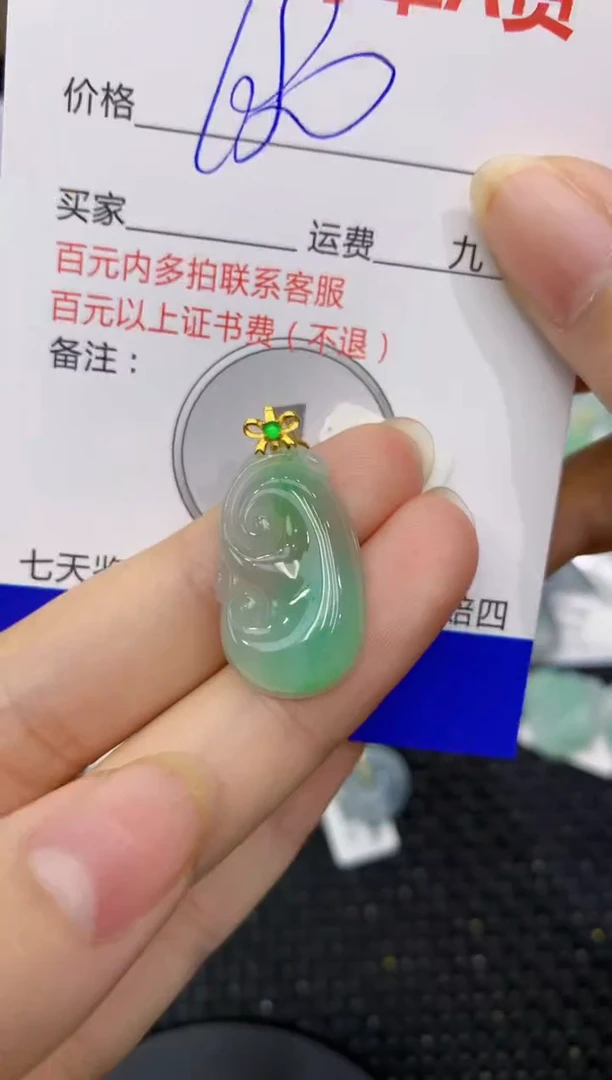 【闪购商品】翡翠颈饰18K金镶嵌11111111111