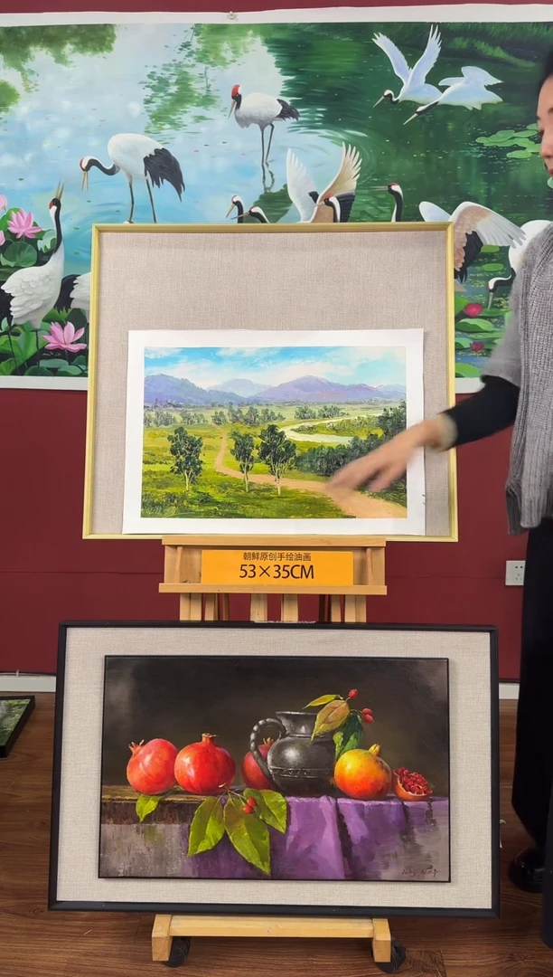 油画【76号】约53*35cm丨朝鲜原创纯手绘孤品油画丨顺丰包邮