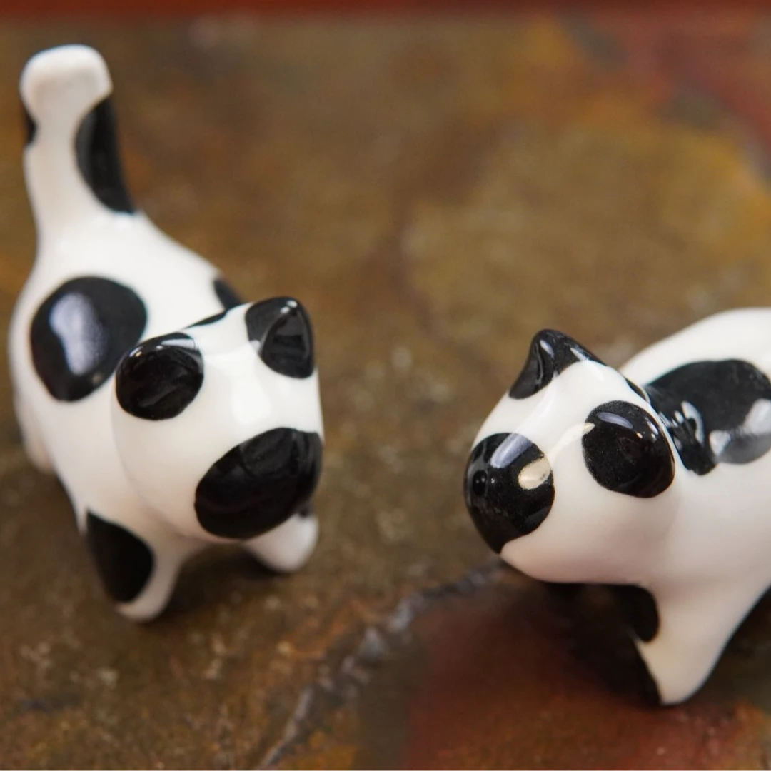 筷架小清新餐具架小猫手捏创意猫咪陶瓷