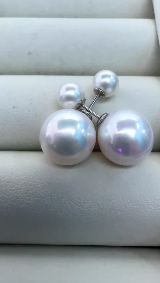 【闪购商品】淡水珍珠耳饰银S925镶嵌耳钉