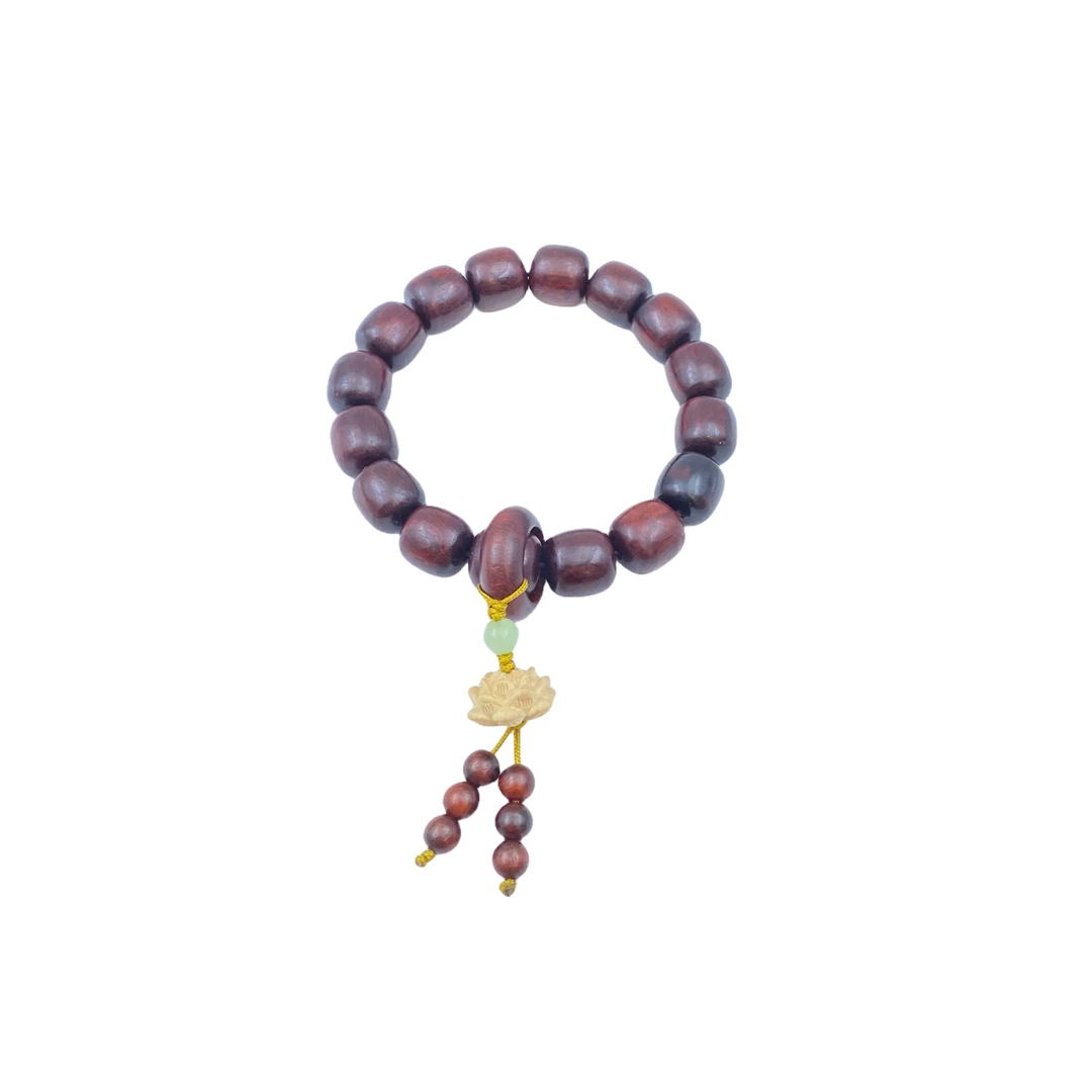 小叶紫檀荷花手链S1527X