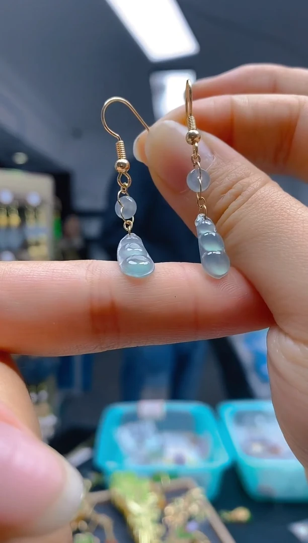 【闪购商品】翡翠耳饰合金0239翡翠耳钩