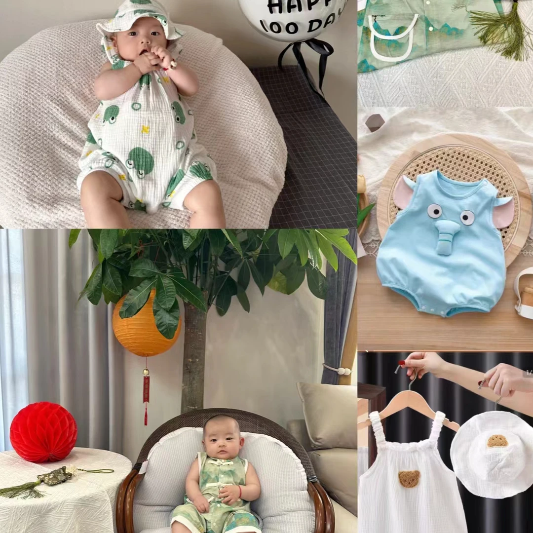 可爱宝宝超萌衣服夏季卡通连体衣婴幼儿
