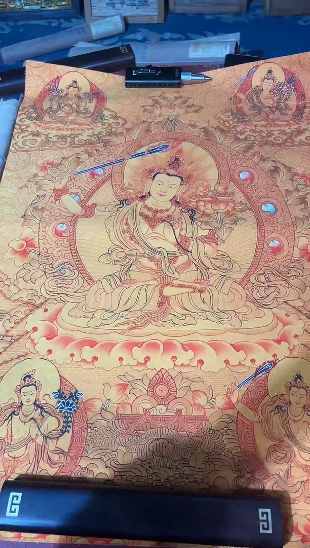 卷轴画龙妹的唐卡tk16119