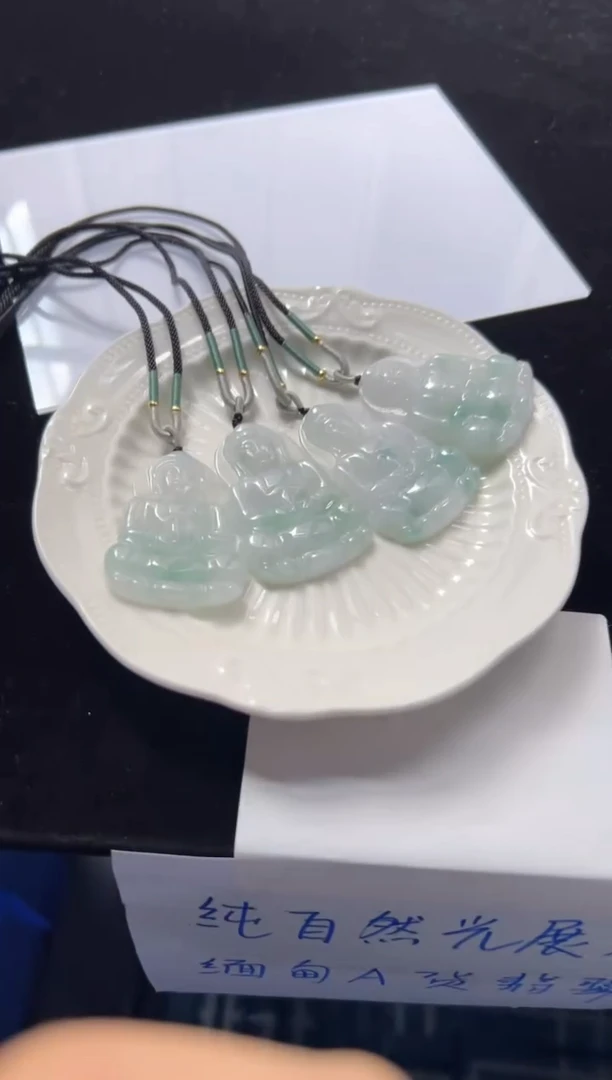翡翠未镶嵌颈饰多样性发一件/配绳3