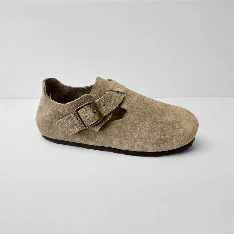 【XB】BK全包跟反毛皮百搭软底网红春秋勃肯不累半拖