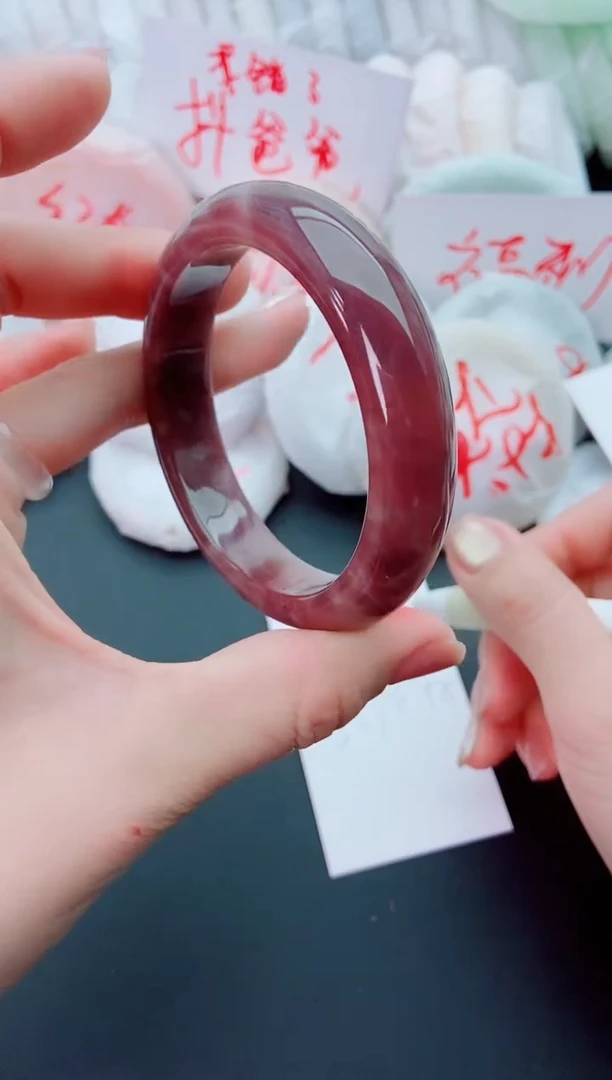 未镶嵌手镯石英质玉H20-56-57-58