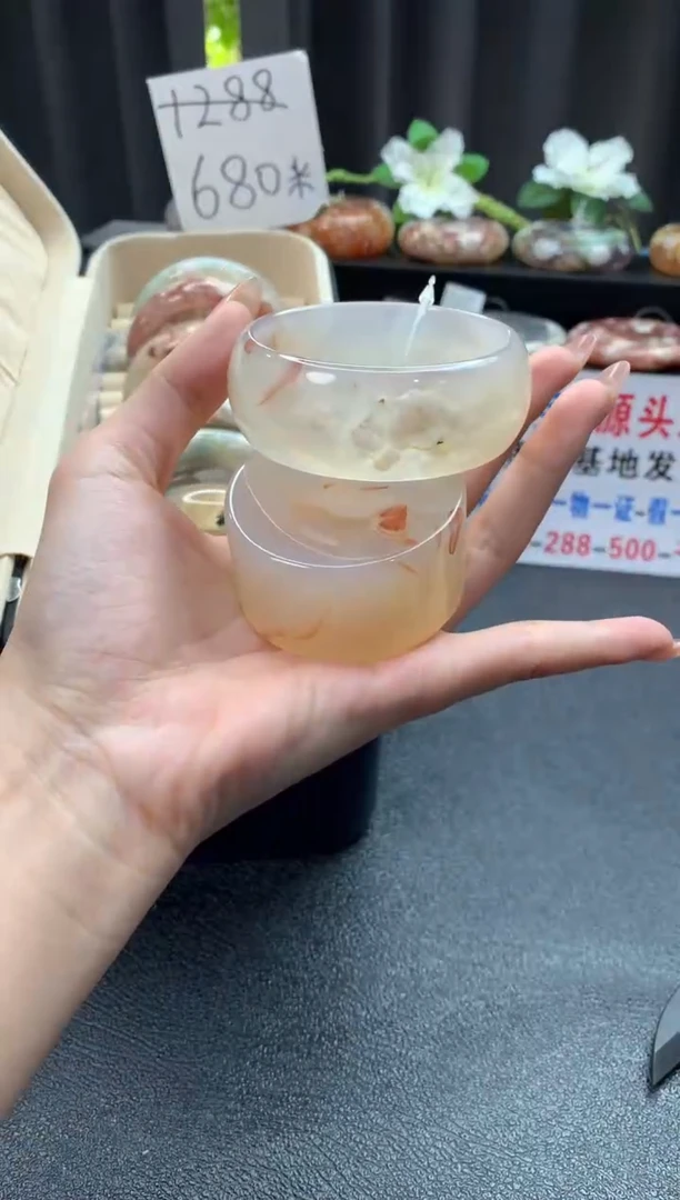 未镶嵌手镯石英质玉（53-54圈口）赠送镯心