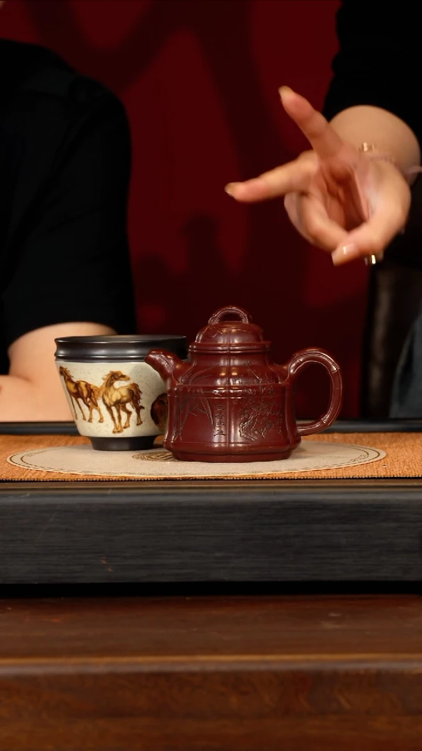 茶壶紫砂宜兴紫砂BYM 金龙血 竹鼎