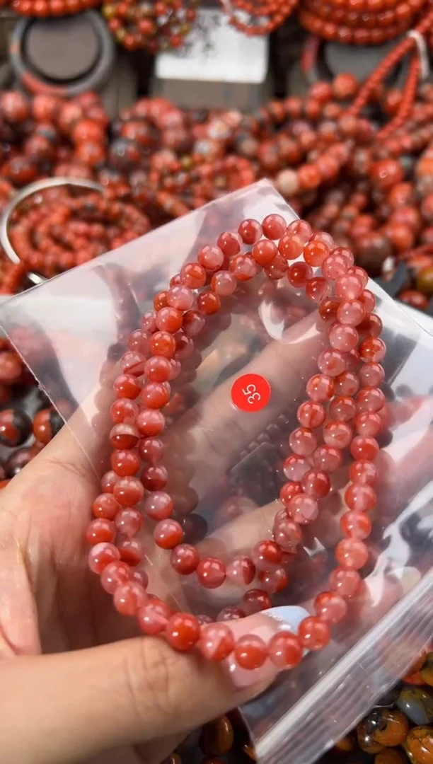 未镶嵌手串南红玛瑙6+