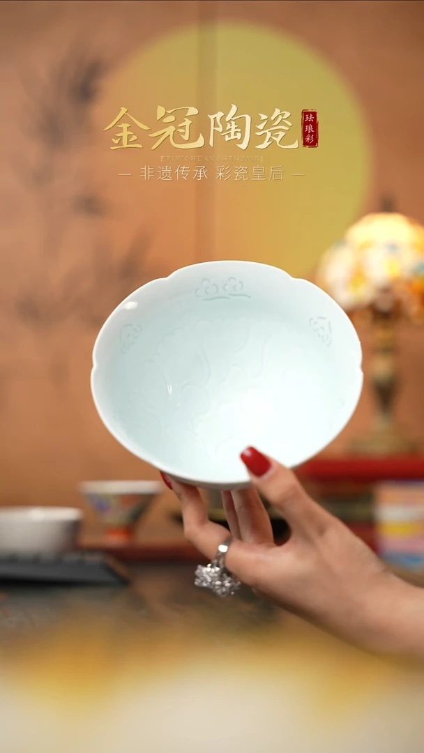 陶瓷6寸面碗【半刀泥玲珑】