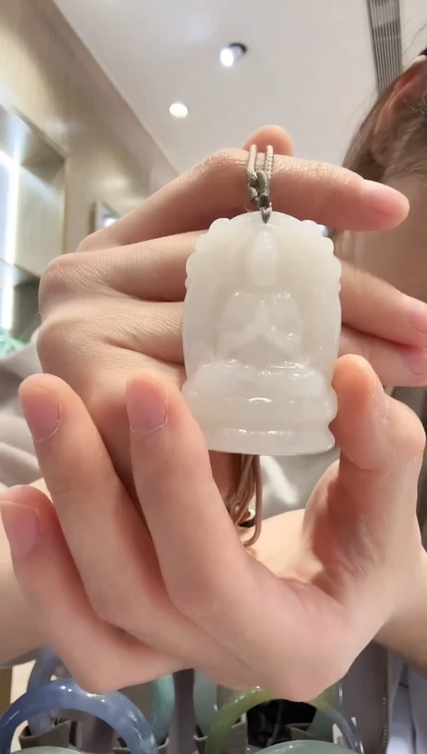 颈饰未镶嵌和田玉【31】观音牌 50.6*31.7*11.3