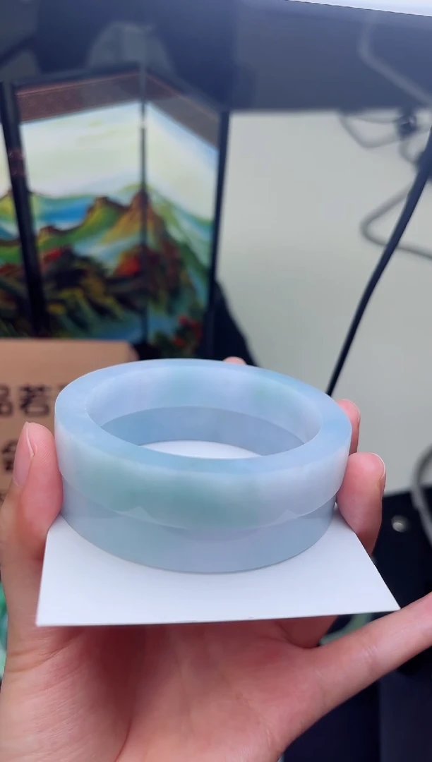 定制翡翠手镯未镶嵌夜****独手镯