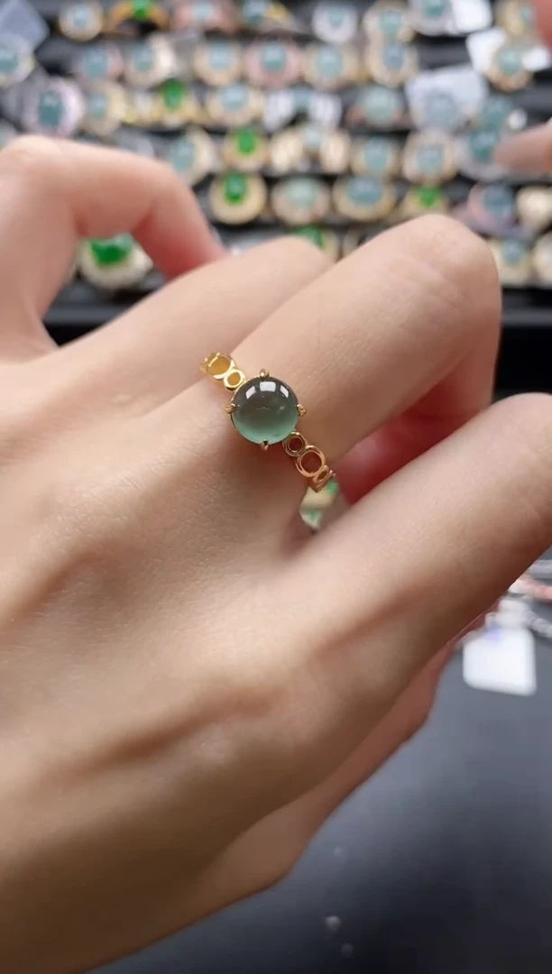 【闪购商品】翡翠戒指银S925镶嵌51511