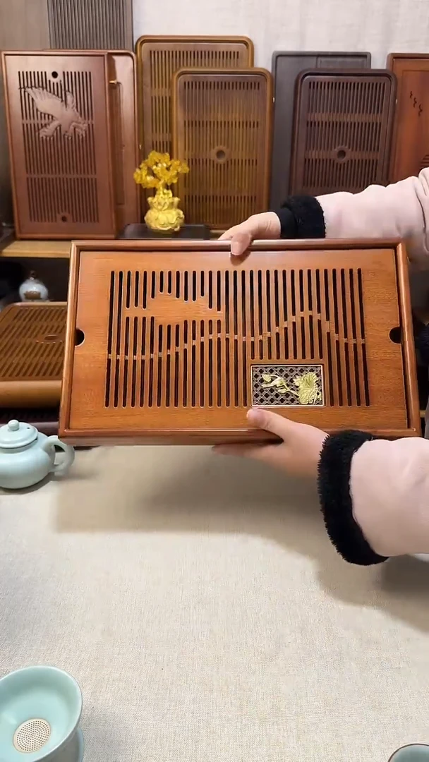 40*24花梨木喜鹊茶盘茶盘赔偿