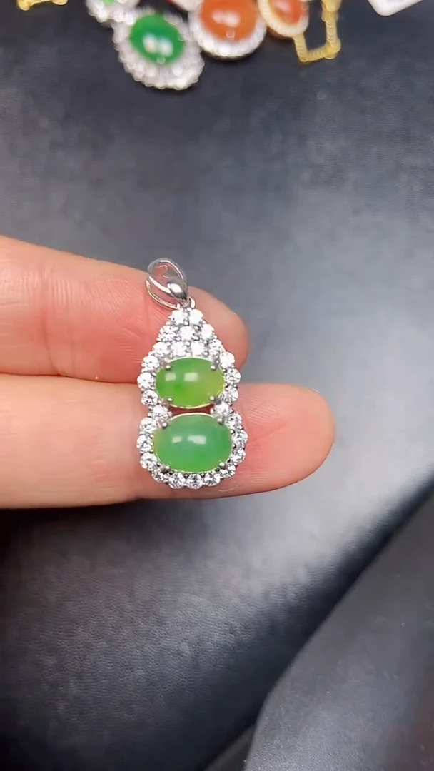 银S925镶嵌戒指翡翠3480