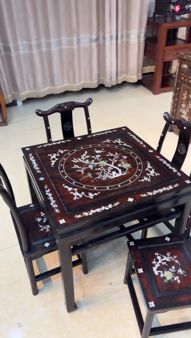 蒸****子木木紫檀木一桌四椅