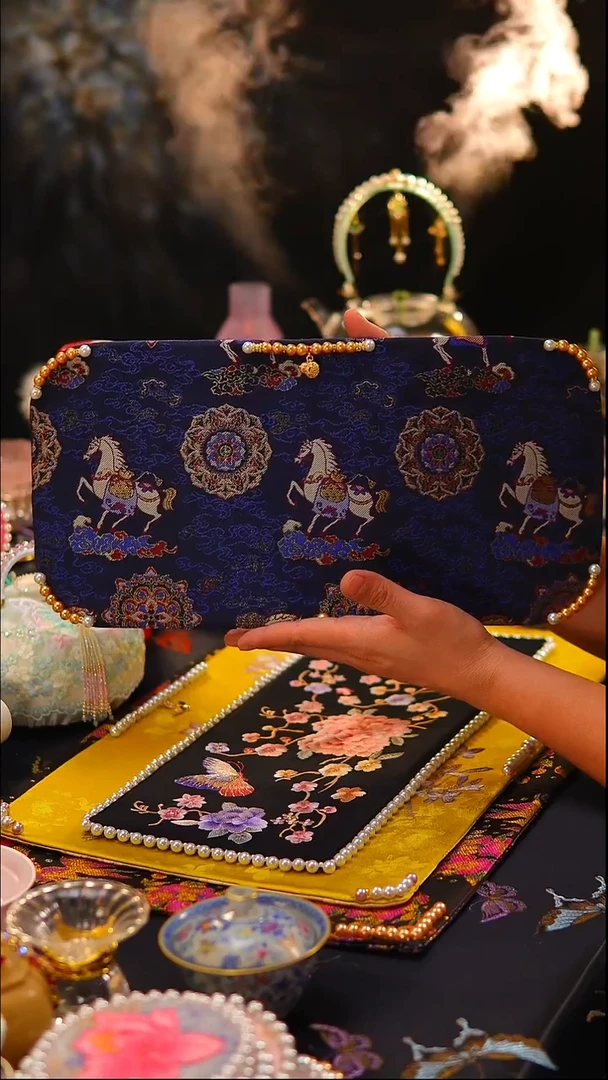 086马上有钱茶席40x20cm