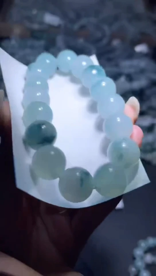 【闪购商品】定制翡翠未镶嵌天然缅甸A货翡翠手串41