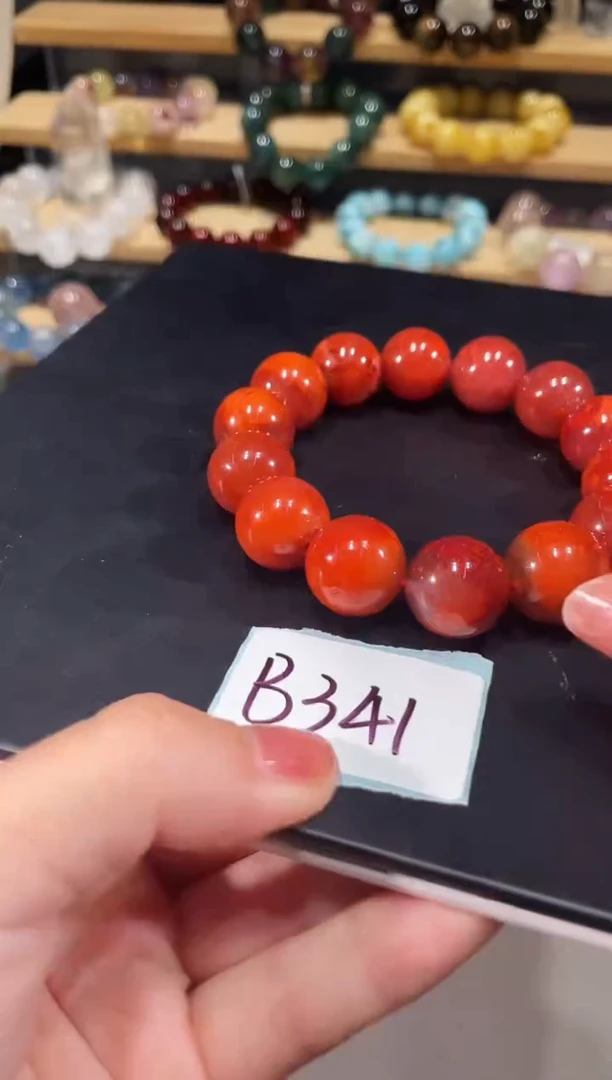 未镶嵌手链南红玛瑙B341南红手链16+