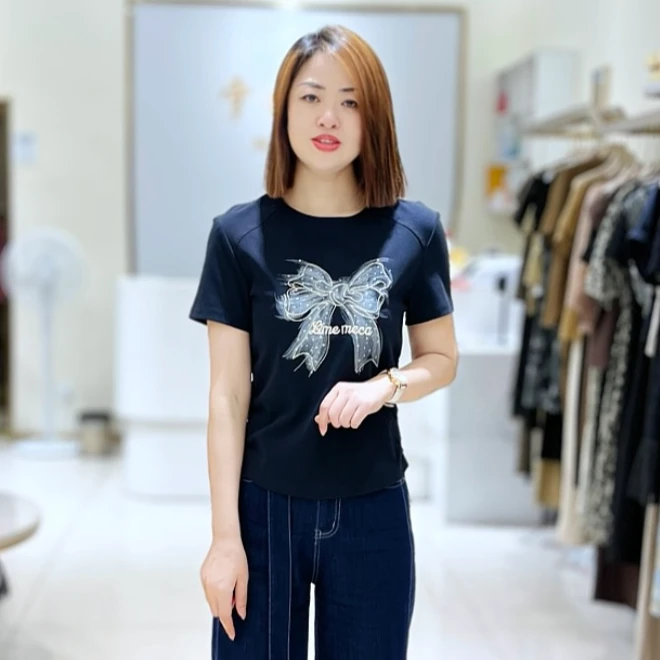 短袖棉t恤5226女显瘦休闲体恤修身圆领T恤