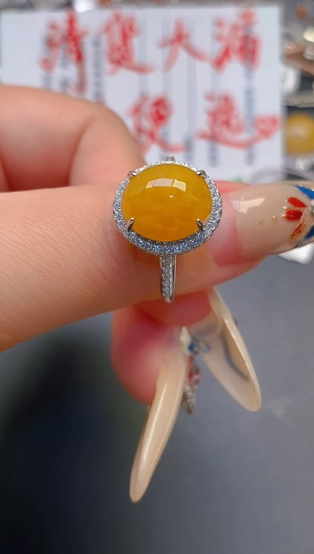 【闪购商品】翡翠耳饰银S925镶嵌天然A货翡翠1