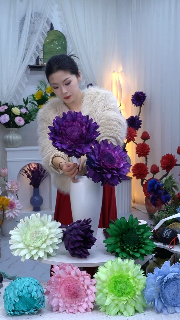 沐**?永生洋蓟高贵紫2头【花心短叶片有伤】8249