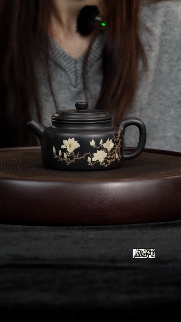 茶壶紫砂WYL黑料德钟200cc