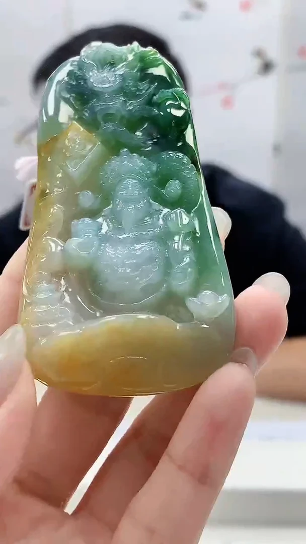 定制翡翠未镶嵌5124lr-毛货挂件168