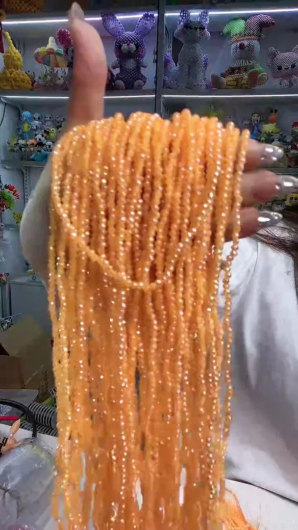 玻璃2508卡2水晶扁10条AB彩美年达玉