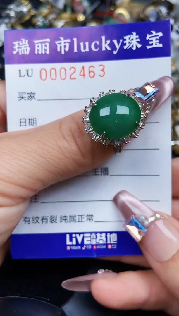 翡翠银S925镶嵌颈饰2463