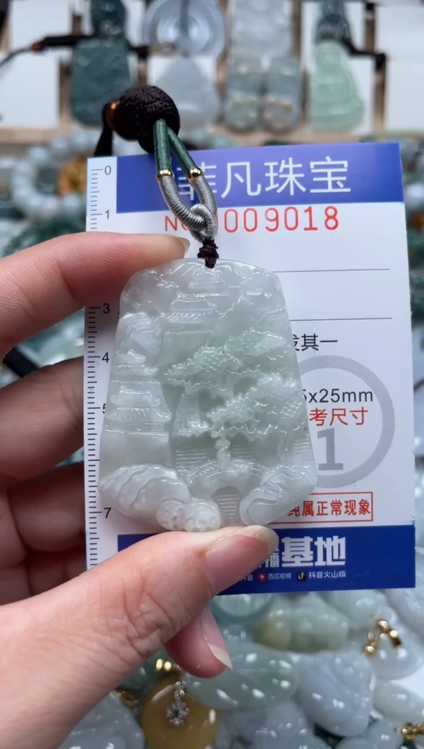 翡翠未镶嵌颈饰00..9018