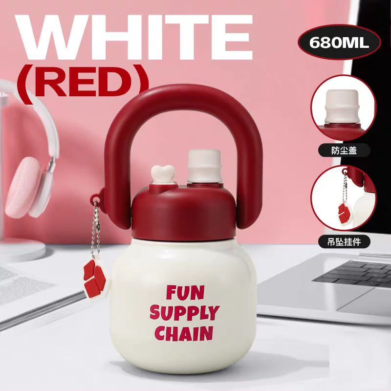 正品保温杯大容量水杯高颜值316不锈钢拎拎壶大肚杯耐高温学生