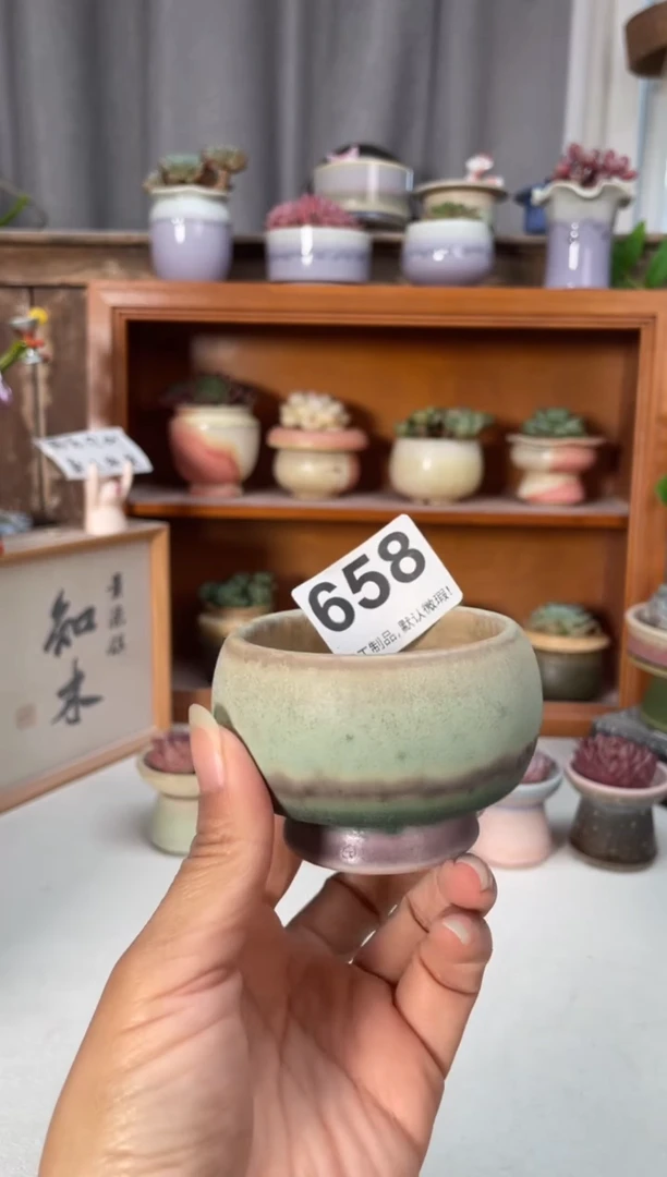 瓷片658知木小芳花盆