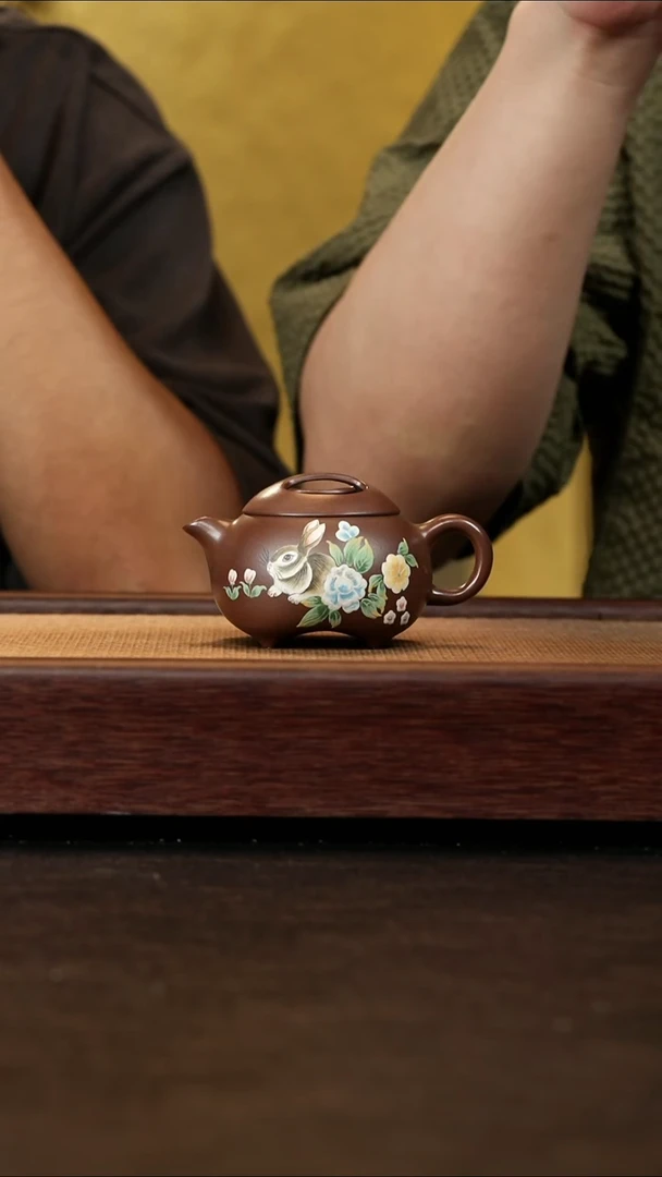 茶壶紫砂原矿深井底槽清四足牛盖