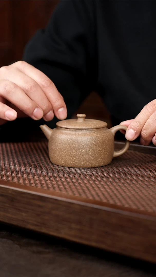茶壶紫砂芝麻绿桑扁