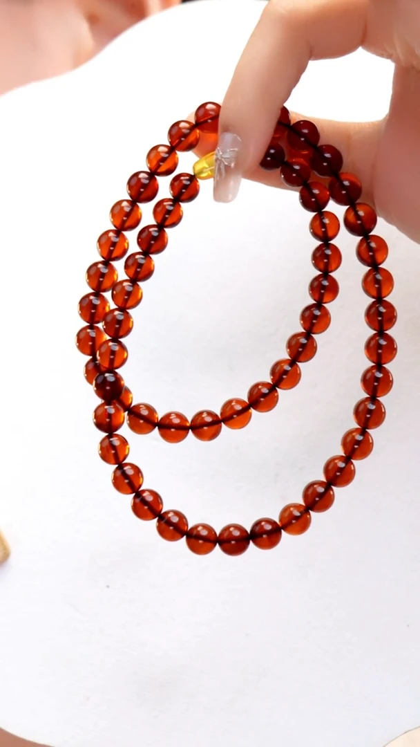 血珀颈饰未镶嵌8mm血珀妈妈链