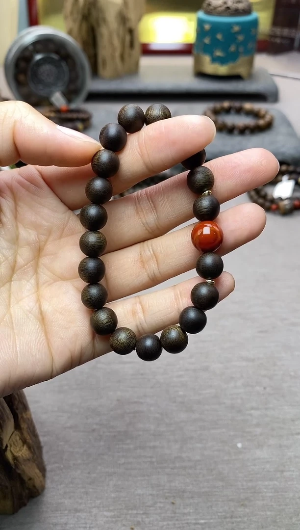 【闪购商品】沉香手串单圈越南芽庄白棋楠0.8 沉水