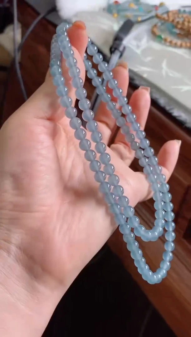 颈饰未镶嵌翡翠仙*0399826055（卡6.5mm*108颗）