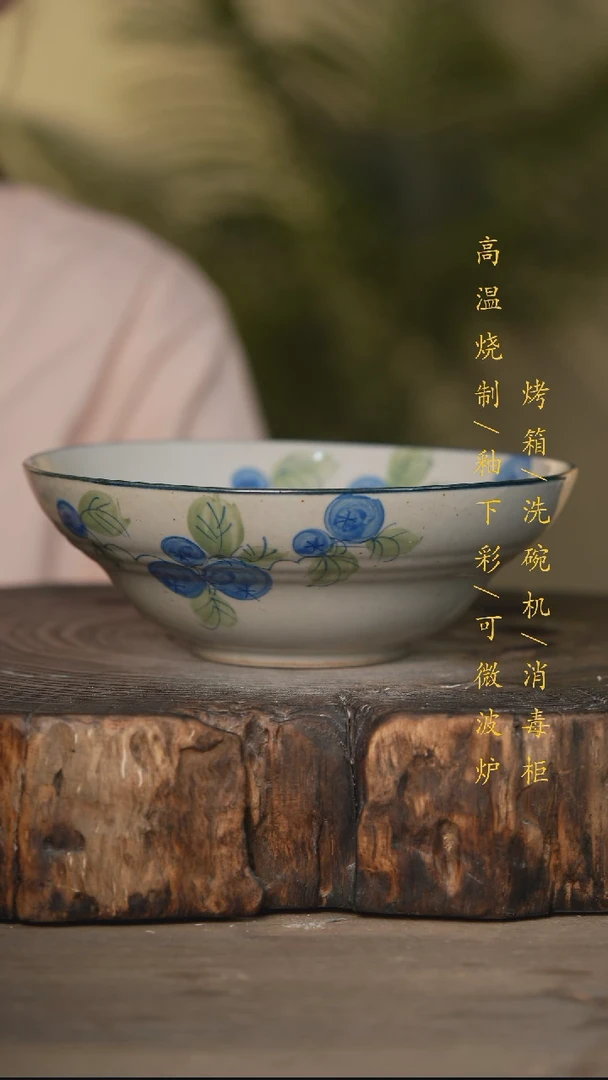 瓷片景德镇高温釉下彩可微波烤箱洗碗机