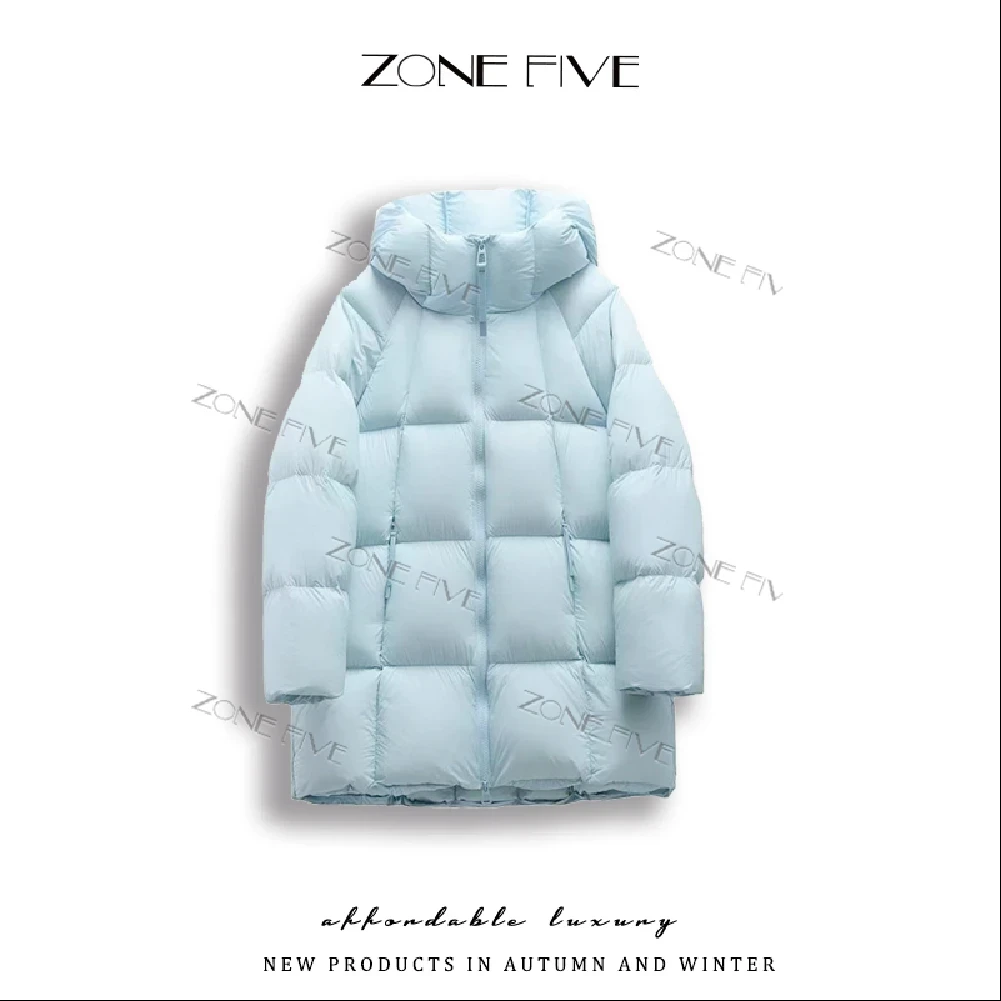 连帽贝贝中长款厚款休闲风百搭ins加厚羽绒服女款1