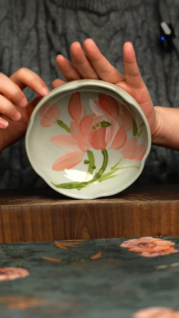 杯釉下彩手工手绘同款陶器