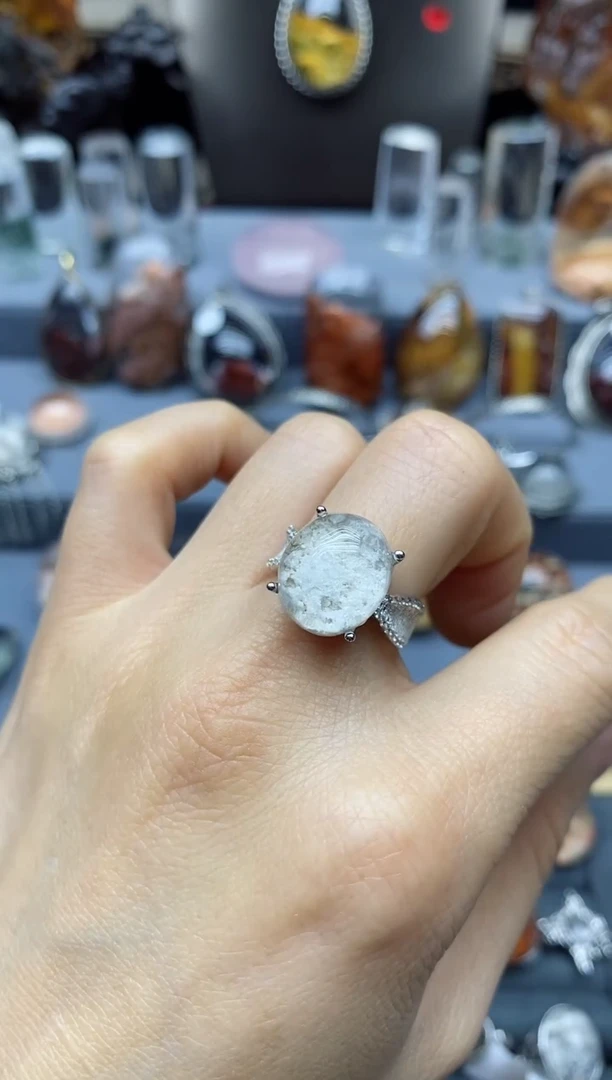 【闪购商品】水晶戒指银S925镶嵌水晶水晶