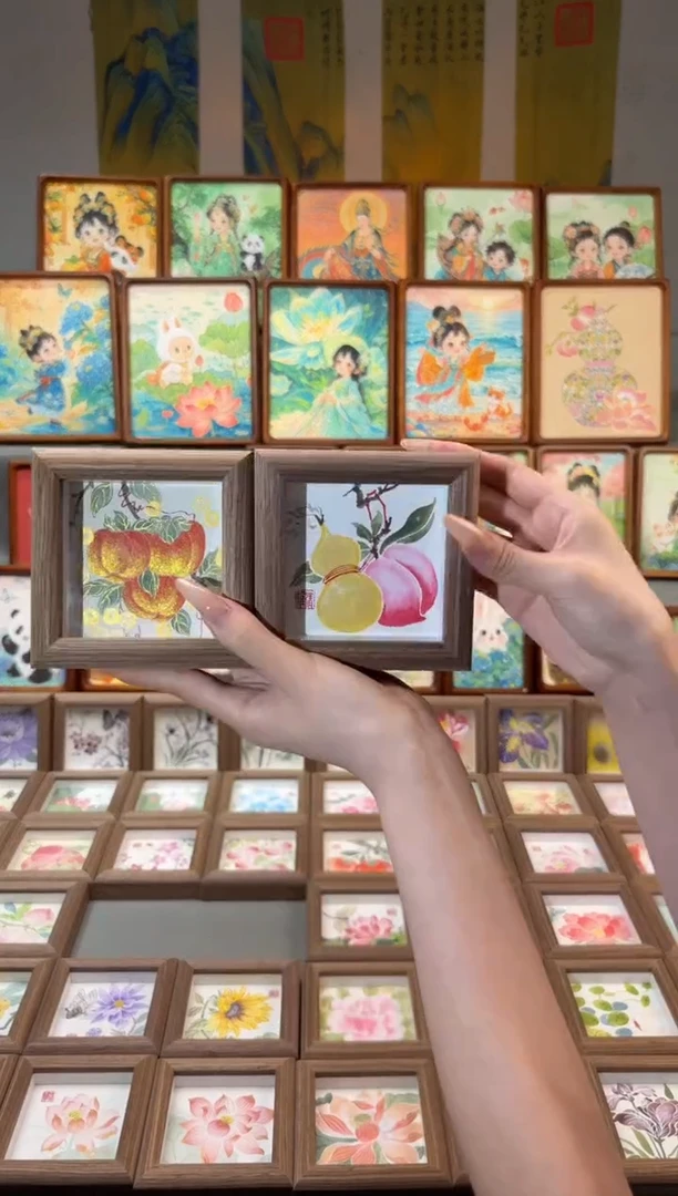 国画串串好柿 葫芦桃子 一组11