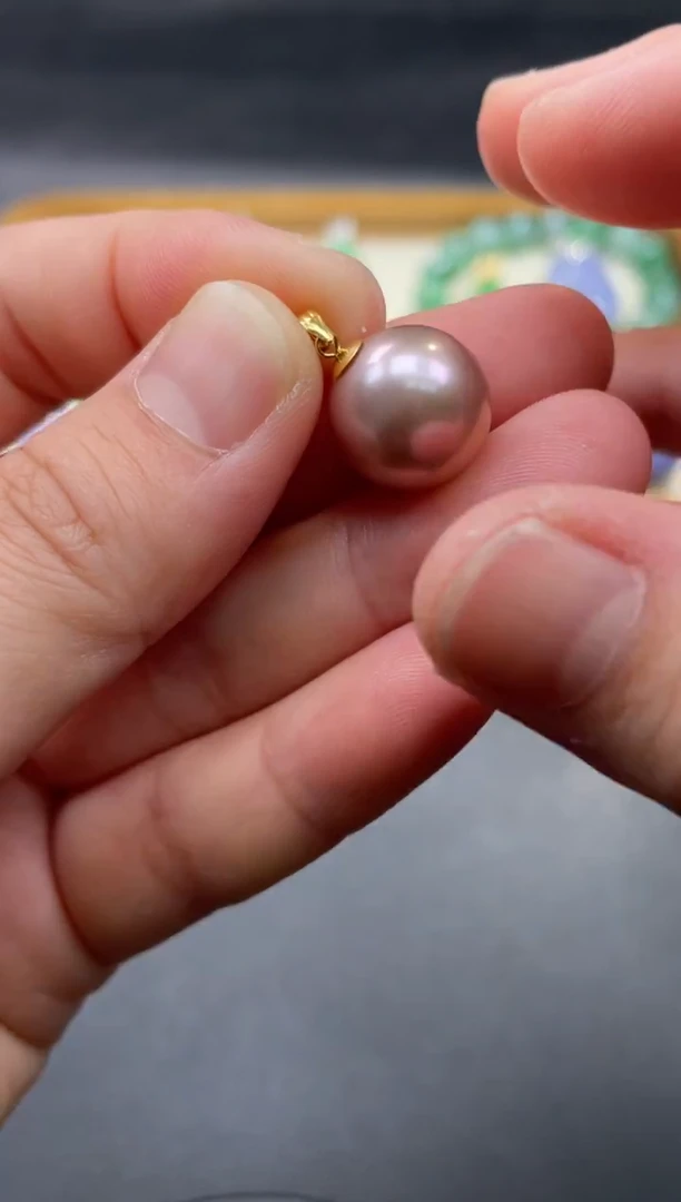 【闪购商品】淡水珍珠吊坠18K金镶嵌12......