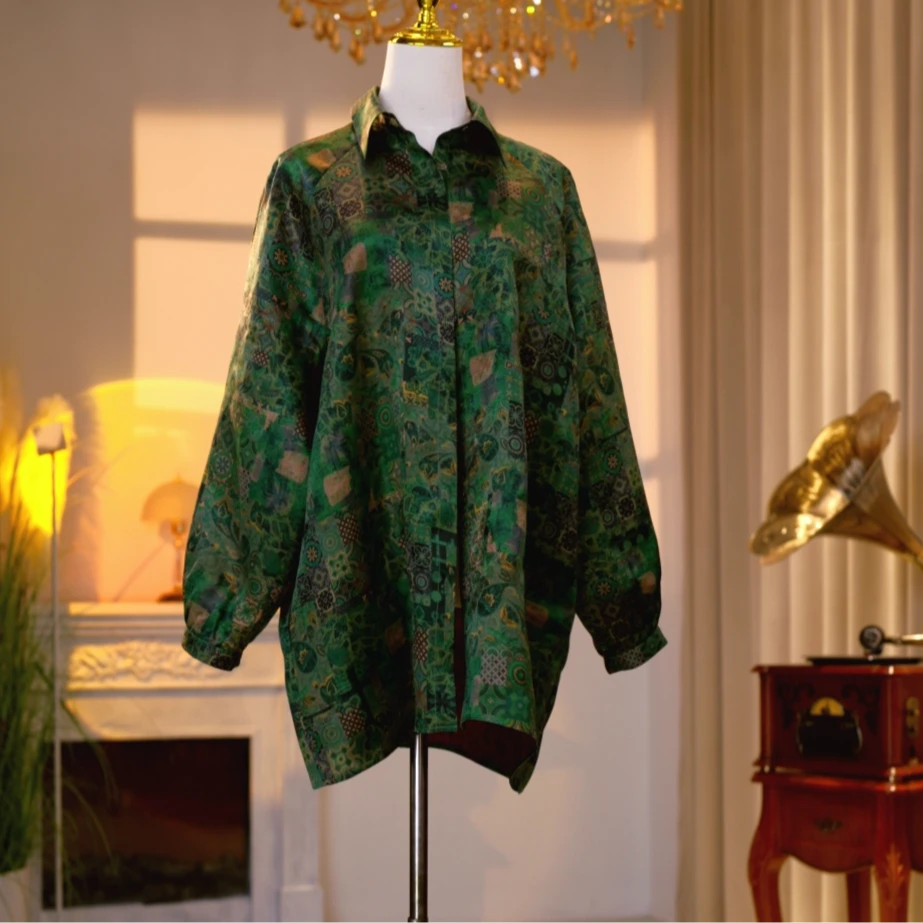 香云纱高定时尚气质减龄衬衫  250117