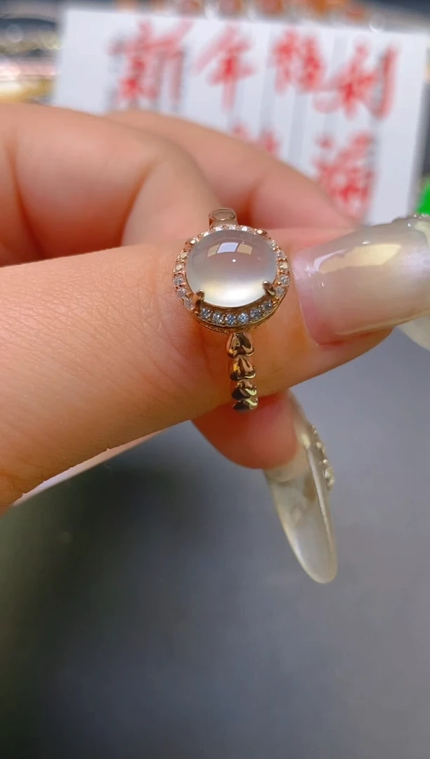 【闪购商品】翡翠耳饰银S925镶嵌天然A货翡翠1