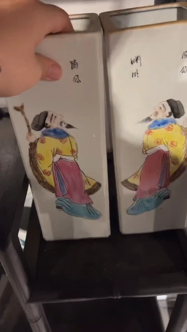 摆件瓷摆件瓷摆件四方冒桶