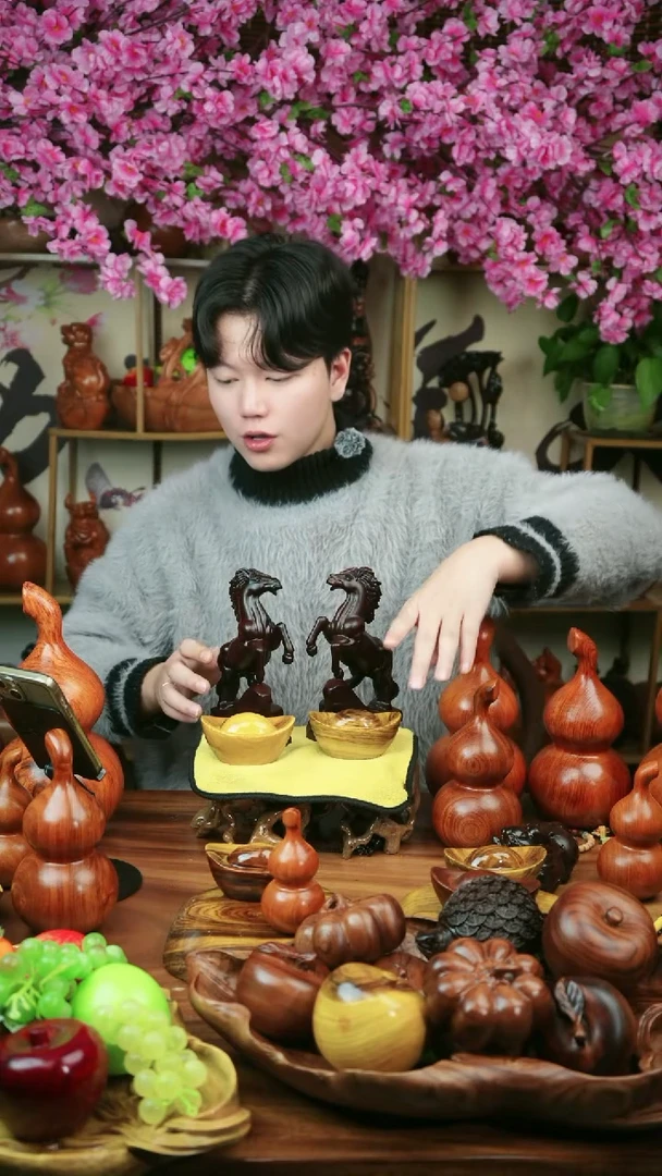 风车木（黑檀木）木雕款会****?专属链接