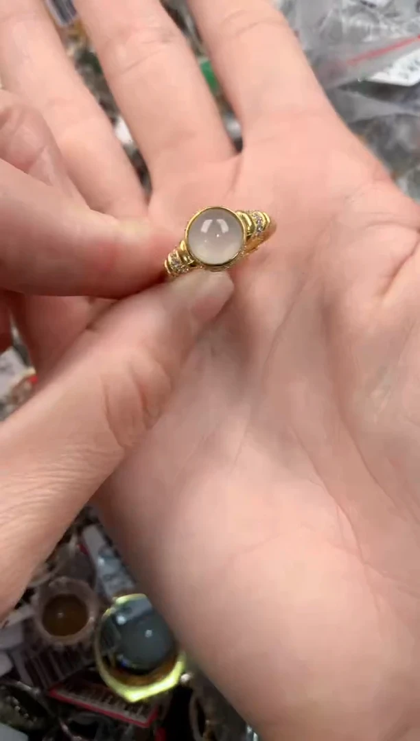 银S925镶嵌戒指翡翠999   5